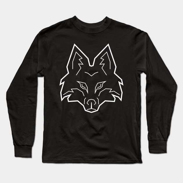 Minimal Wolf Long Sleeve T-Shirt by ChapDemo